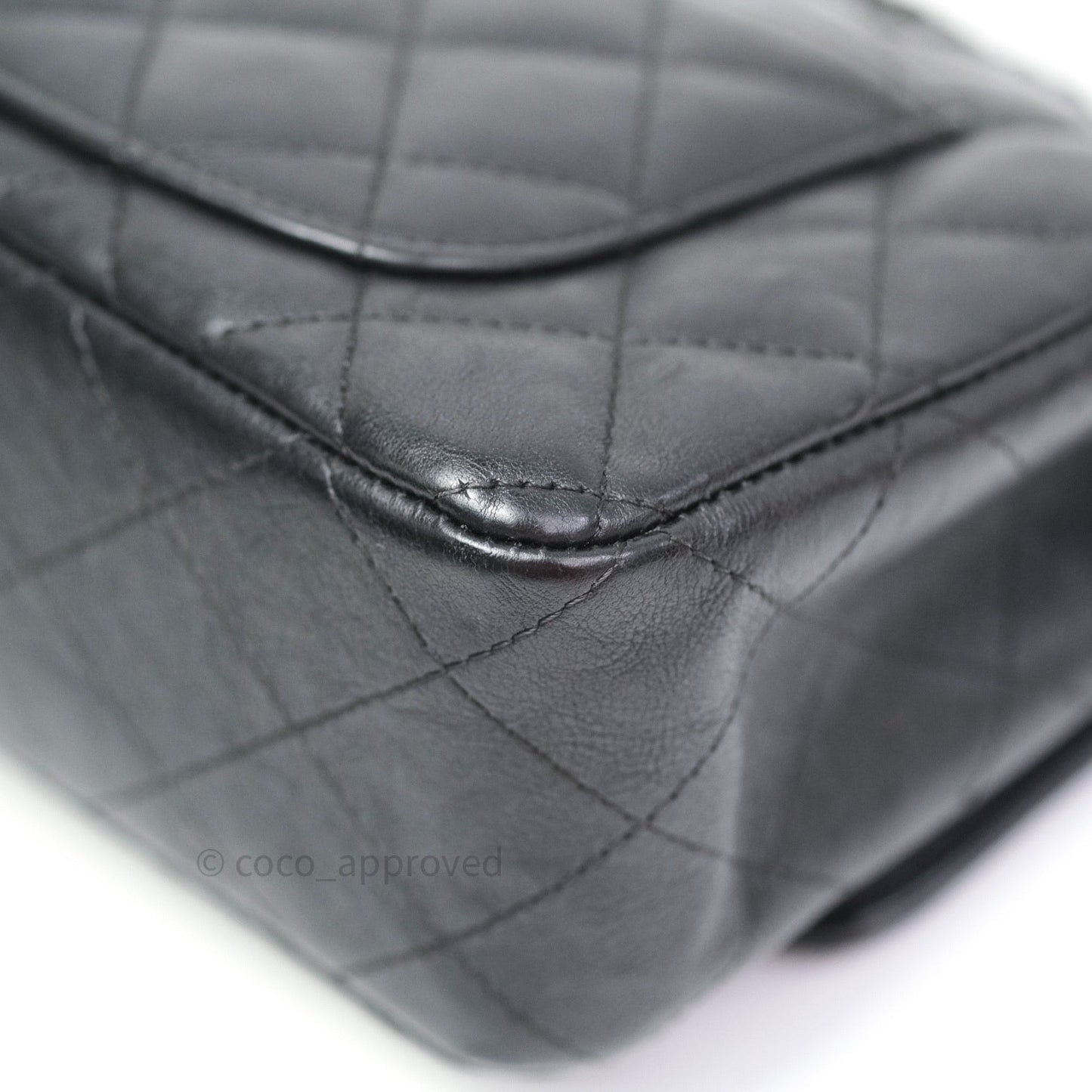 Chanel Quilted Mini Rectangular Flap So Black Crumpled Calfskin