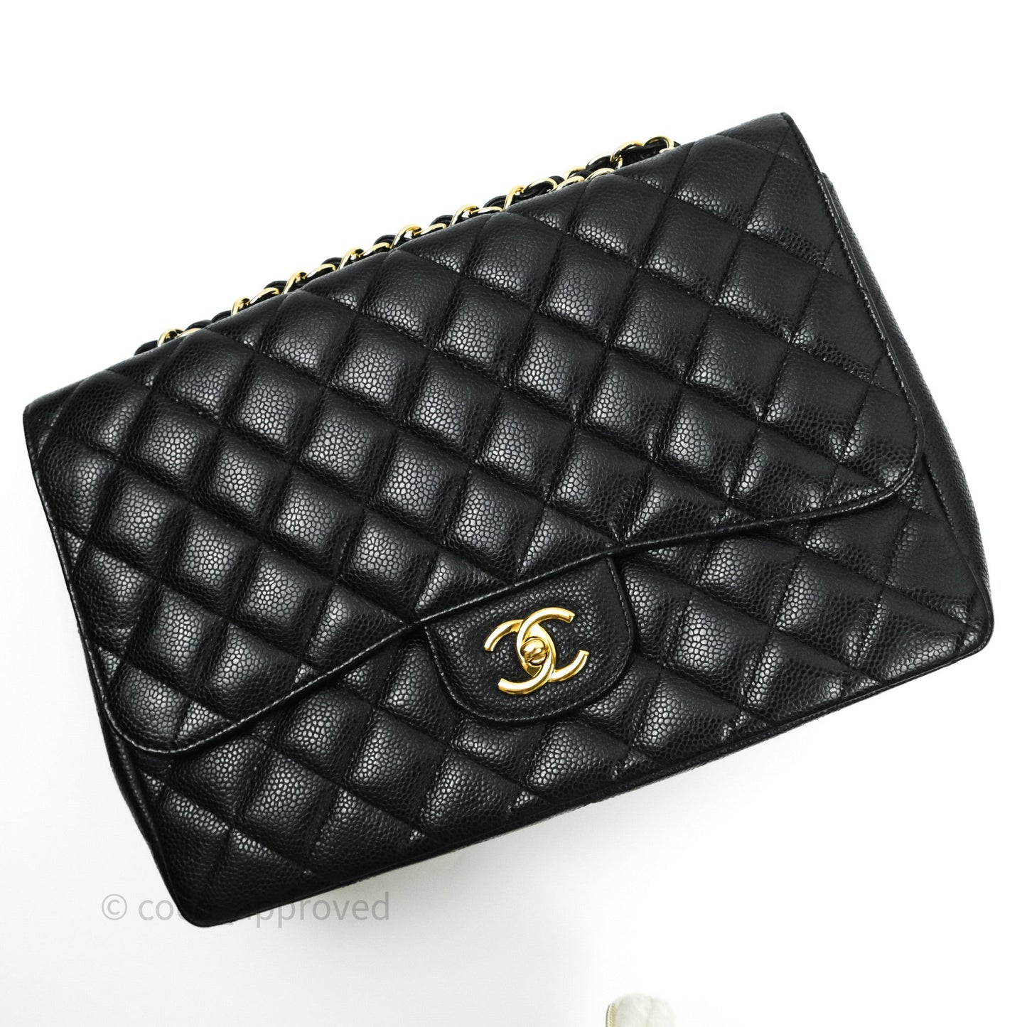 Chanel Jumbo Single Flap Black Caviar Gold Hardware⁣⁣