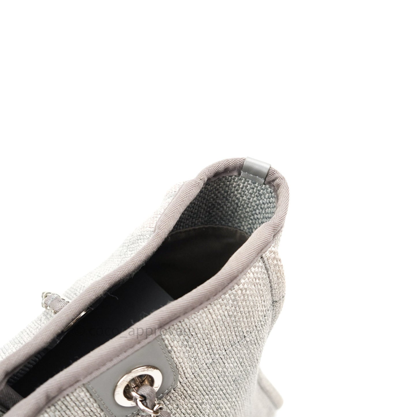 Chanel Canvas Deauville Medium Tote Grey