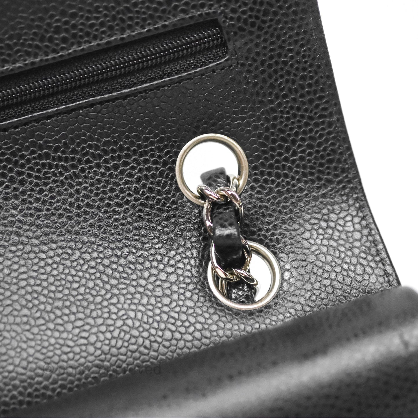 Chanel Small Classic Flap Quilted Black Caviar Silver Hardware