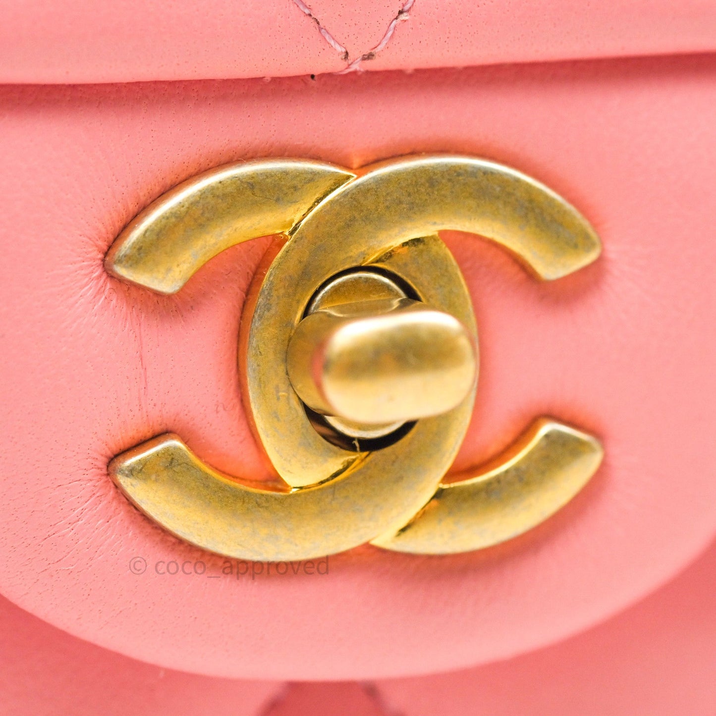 Chanel Quilted Mini Rectangular Pink Lambskin Gold Hardware