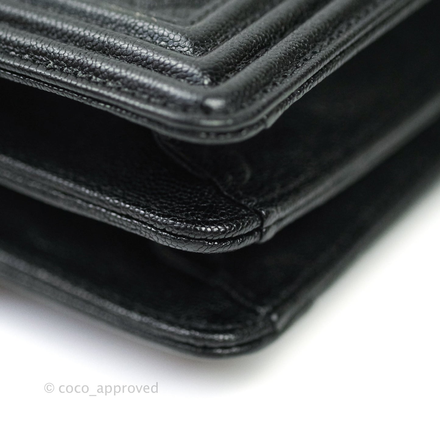 Chanel Quilted North South Boy Flap Black Caviar Gold Hardware