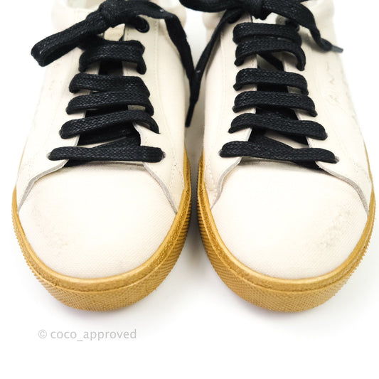 Saint Laurent Court Classic Worn-Look Sneakers⁣ Size 36.5