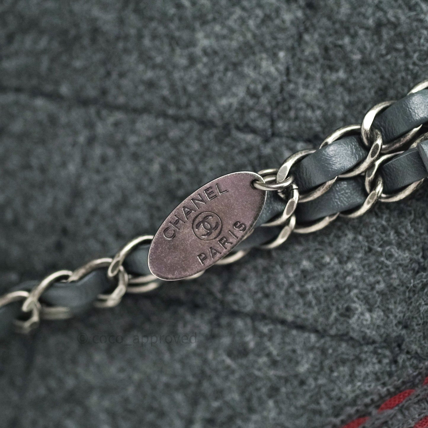 Chanel Jumbo Wool Flap Bag with Braid And Edelweiss in Grey