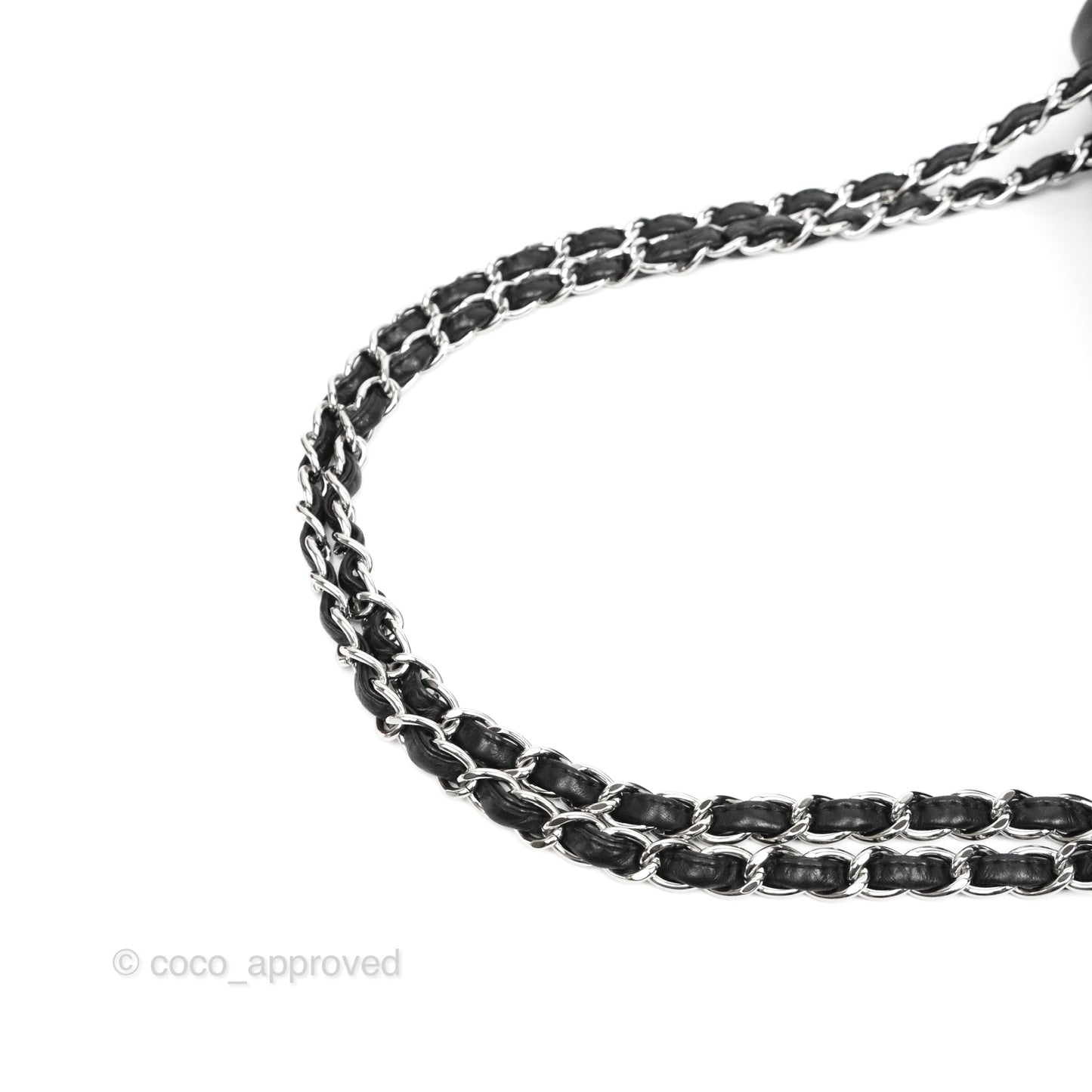 Chanel Quilted Single Flap Maxi Flap Black Lambskin Silver Hardware