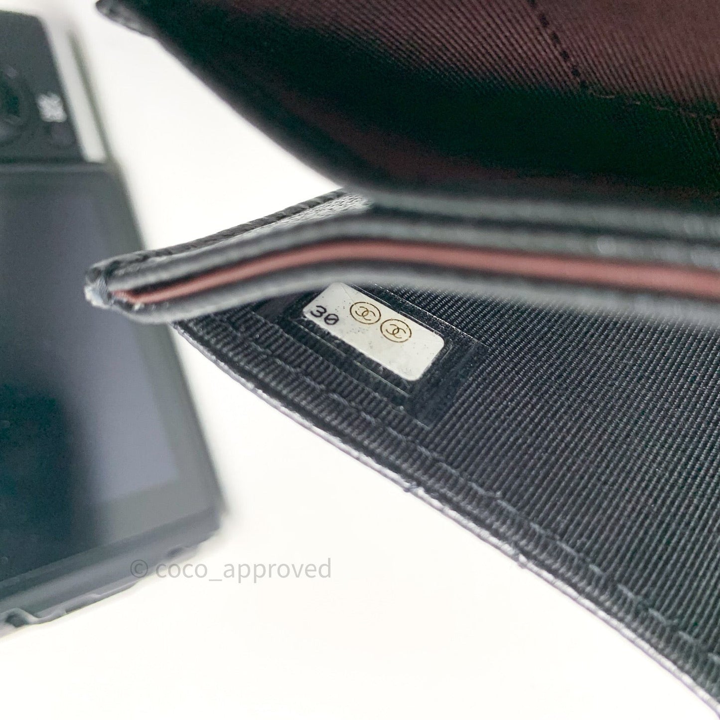 Chanel Mini Wallet With Chain Black Caviar Silver Hardware