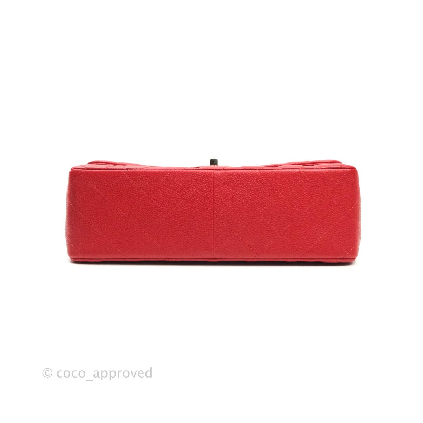 Chanel Classic Jumbo Double Flap Red Caviar Silver Hardware⁣⁣
