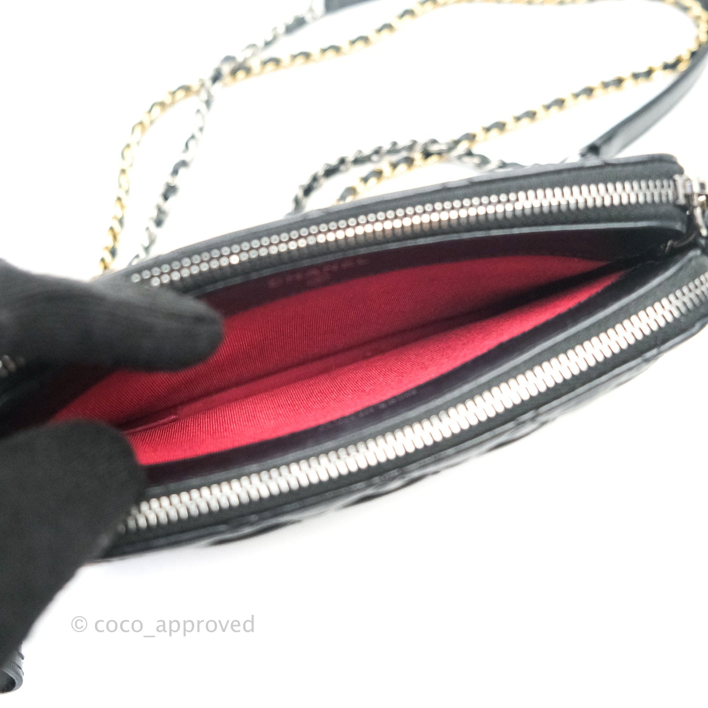 Chanel Gabrielle Clutch With Chain Aged Calfskin Black Mixed Hardware