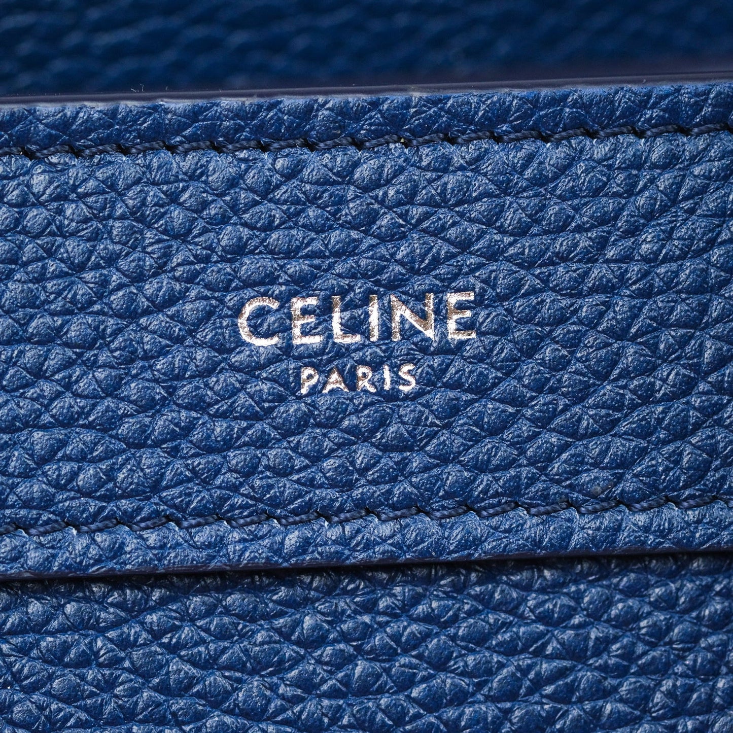 Celine Nano Luggage in Dark Indigo Drummed Calfskin