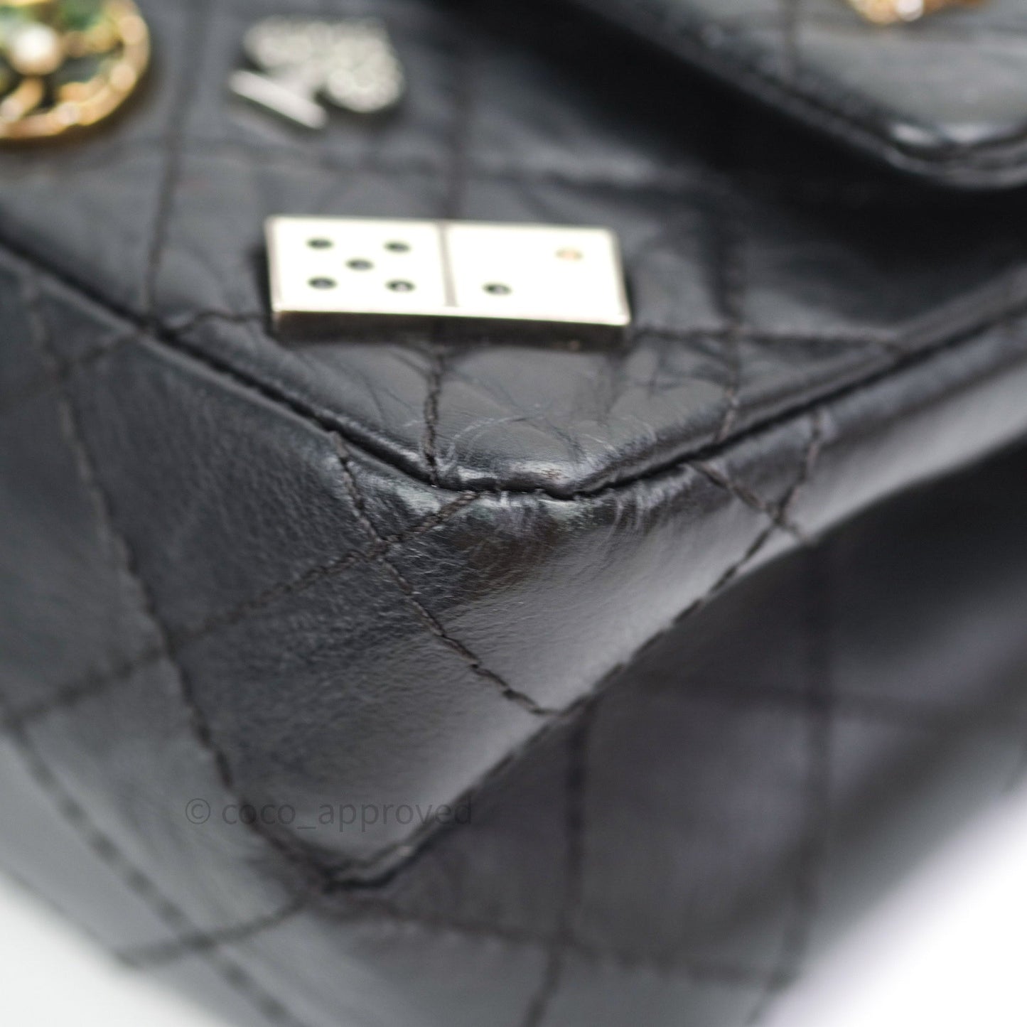 Chanel 2.55 Reissue Aged Calfskin Lucky Charms 225 Flap Black
