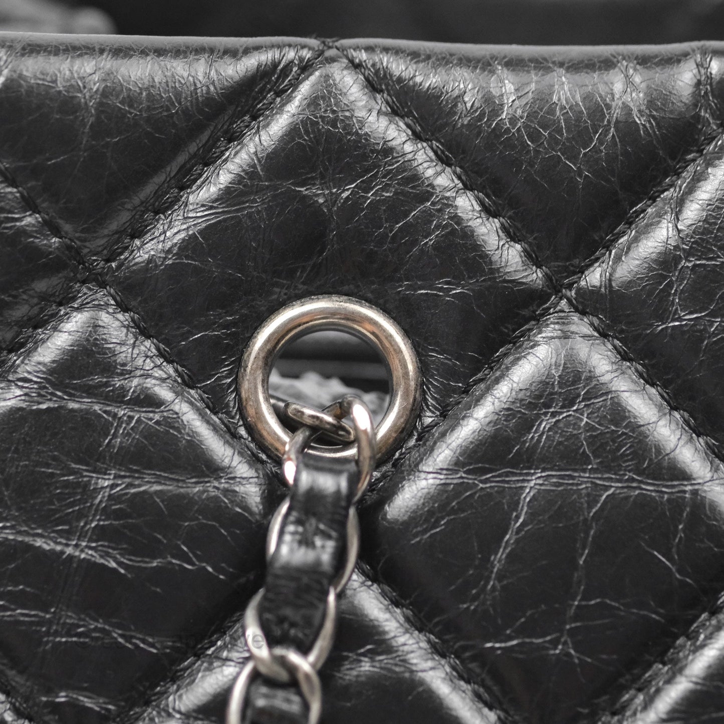 Chanel Large Shopping Tote Black Ruthenium Hardware