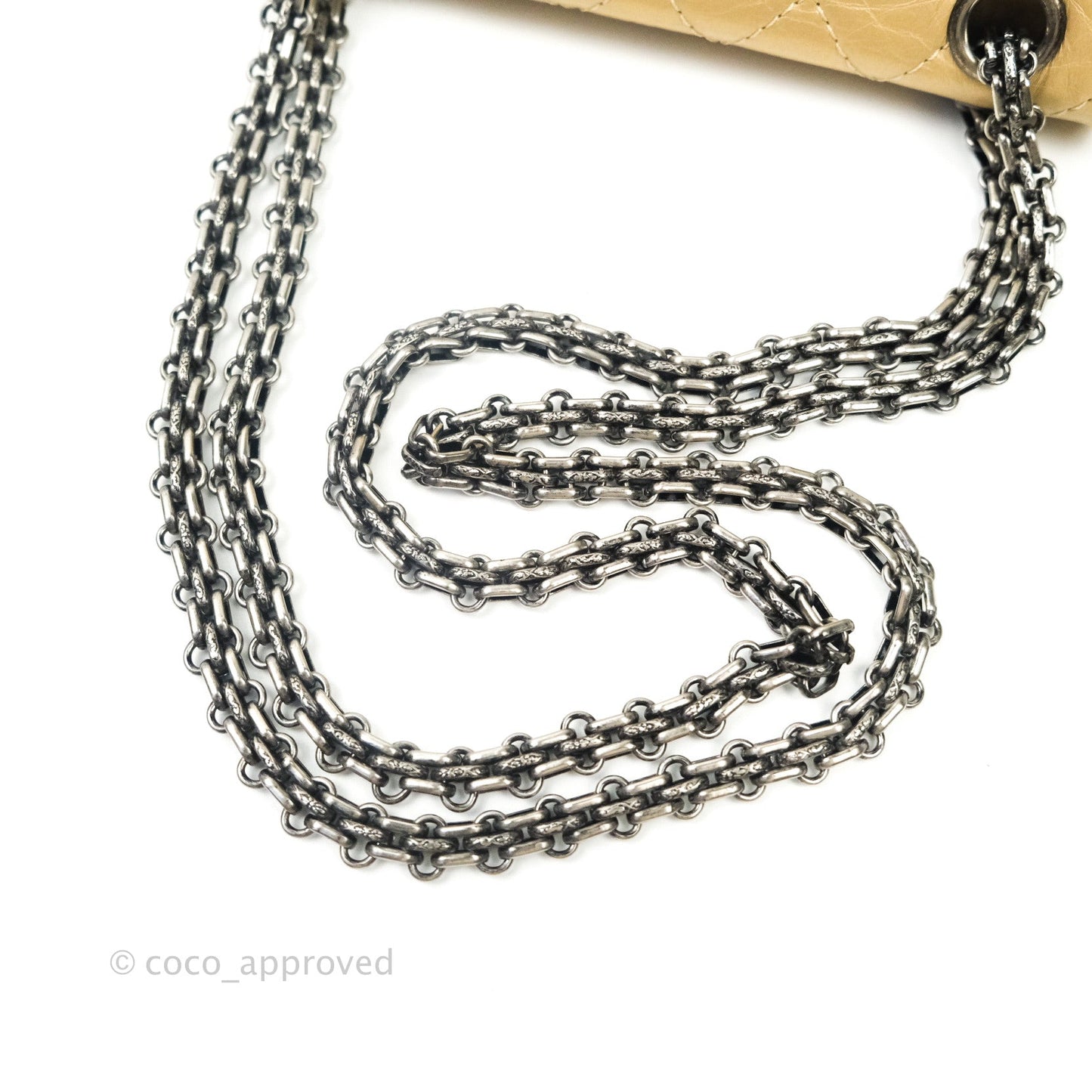 Chanel Mini Reissue 224 Gold Aged Calfskin Ruthenium Hardware