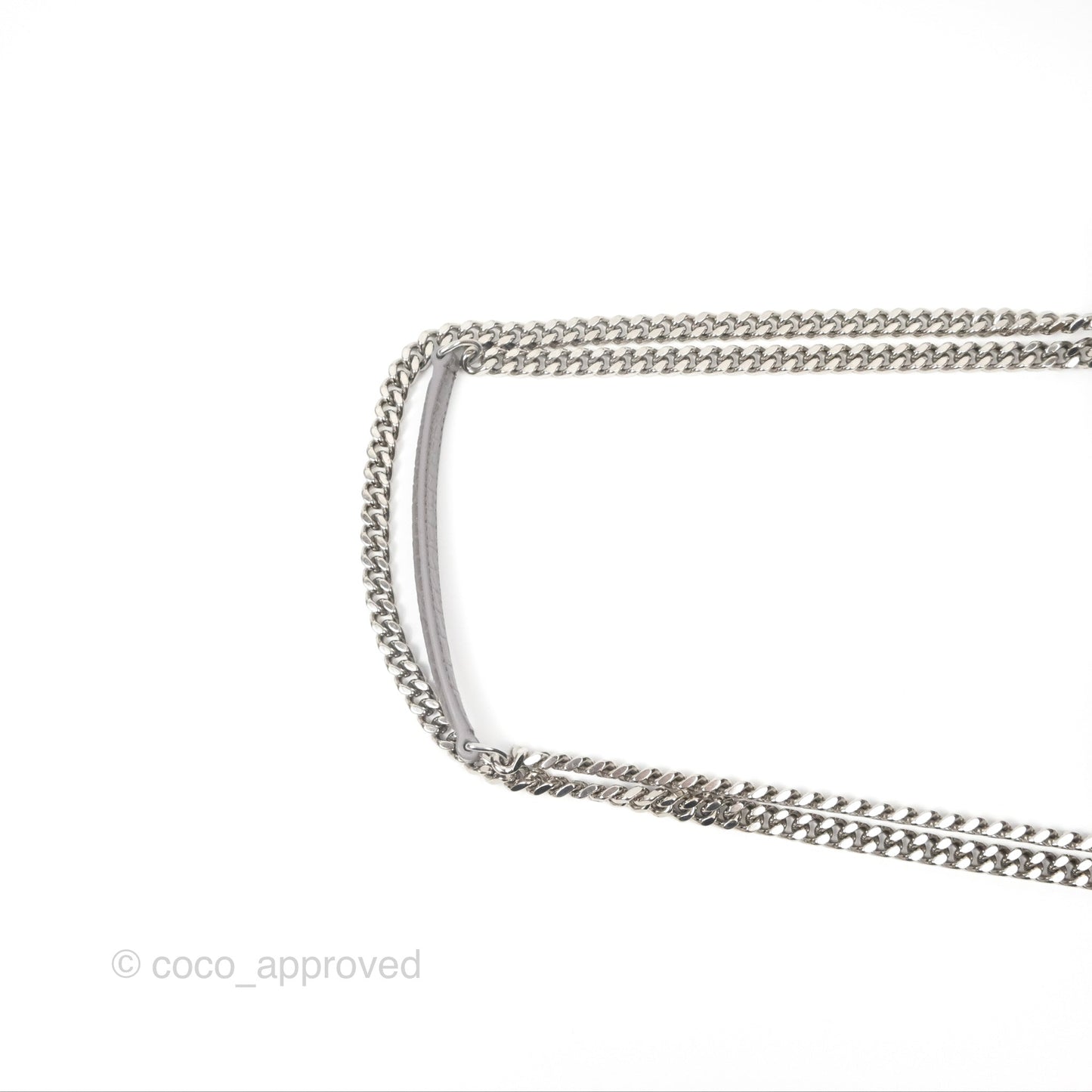 Saint Laurent Sunset Medium Grey Croc-effected Silver Hardware