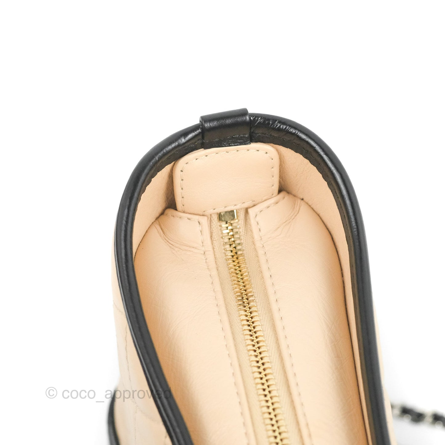 Chanel New Medium Gabrielle Hobo Beige/Black Aged Calfskin