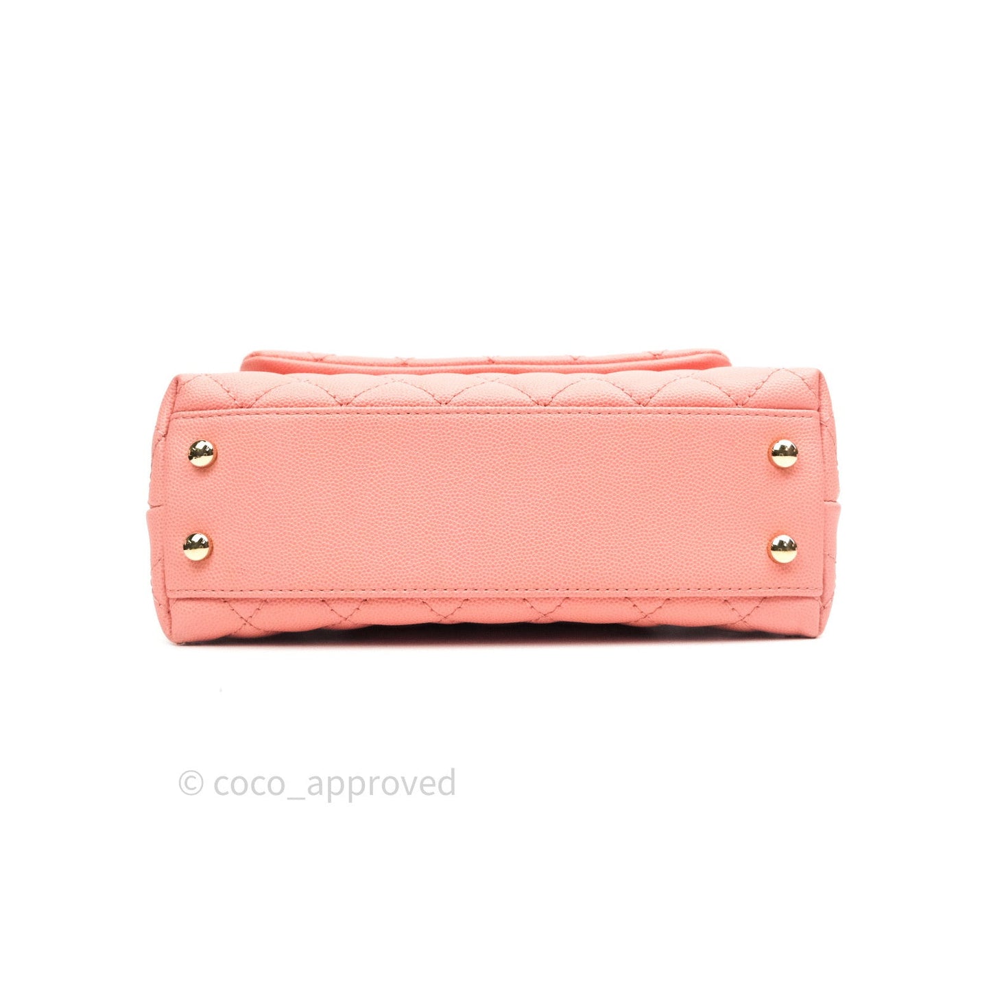 Chanel Mini Coco Handle Pink Caviar Quilted Gold Hardware