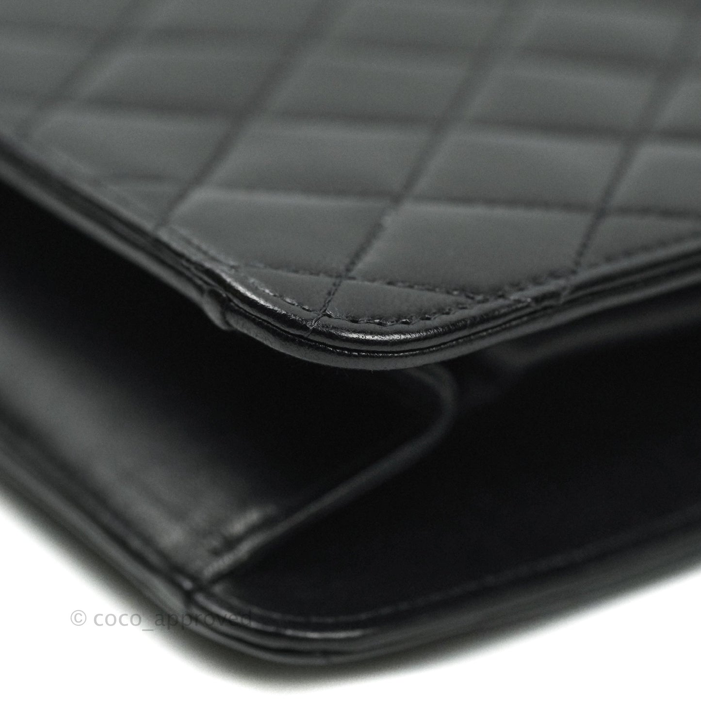 Chanel Vintage Single Flap Black Lambskin Gold Hardware