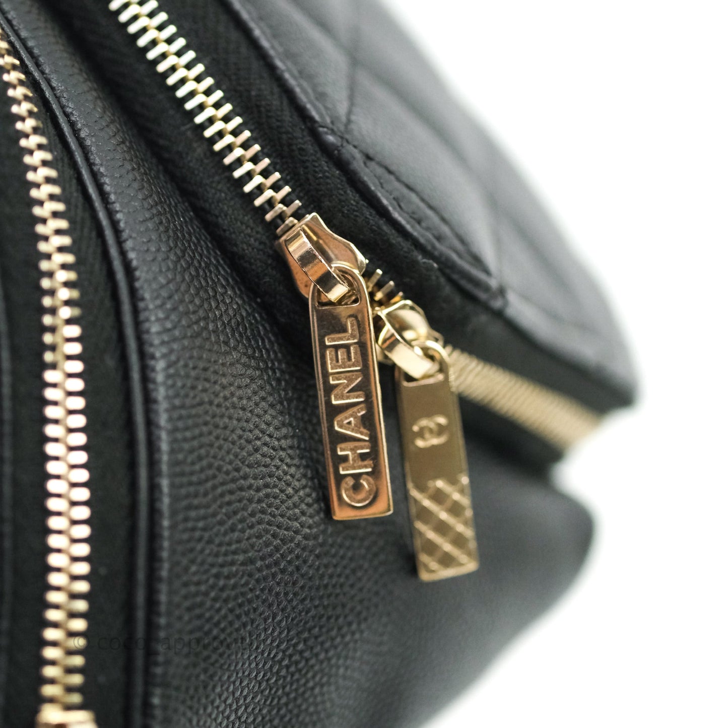 Chanel Quilted Business Affinity Waist Belt Bag Black Caviar Gold Hardware