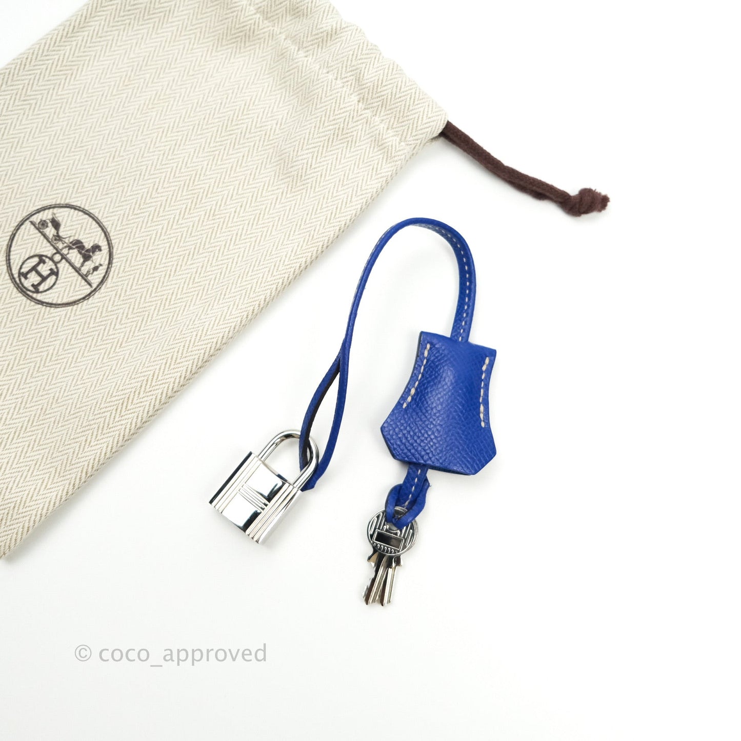 Hermès Kelly 32 Bleu Electrique Epsom Palladium Hardware