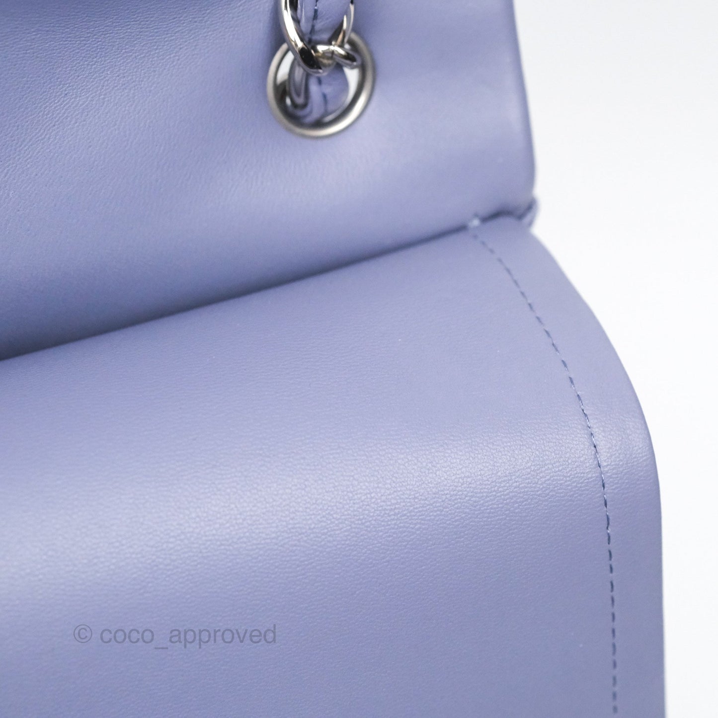 Chanel Jumbo Double Flap Lavender Blue Lambskin Silver Hardware⁣⁣