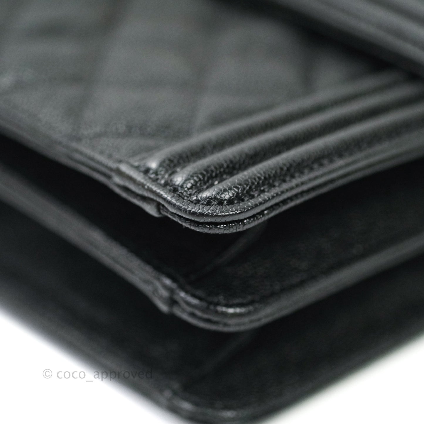 Chanel Quilted North South Boy Flap Black Caviar Gold Hardware