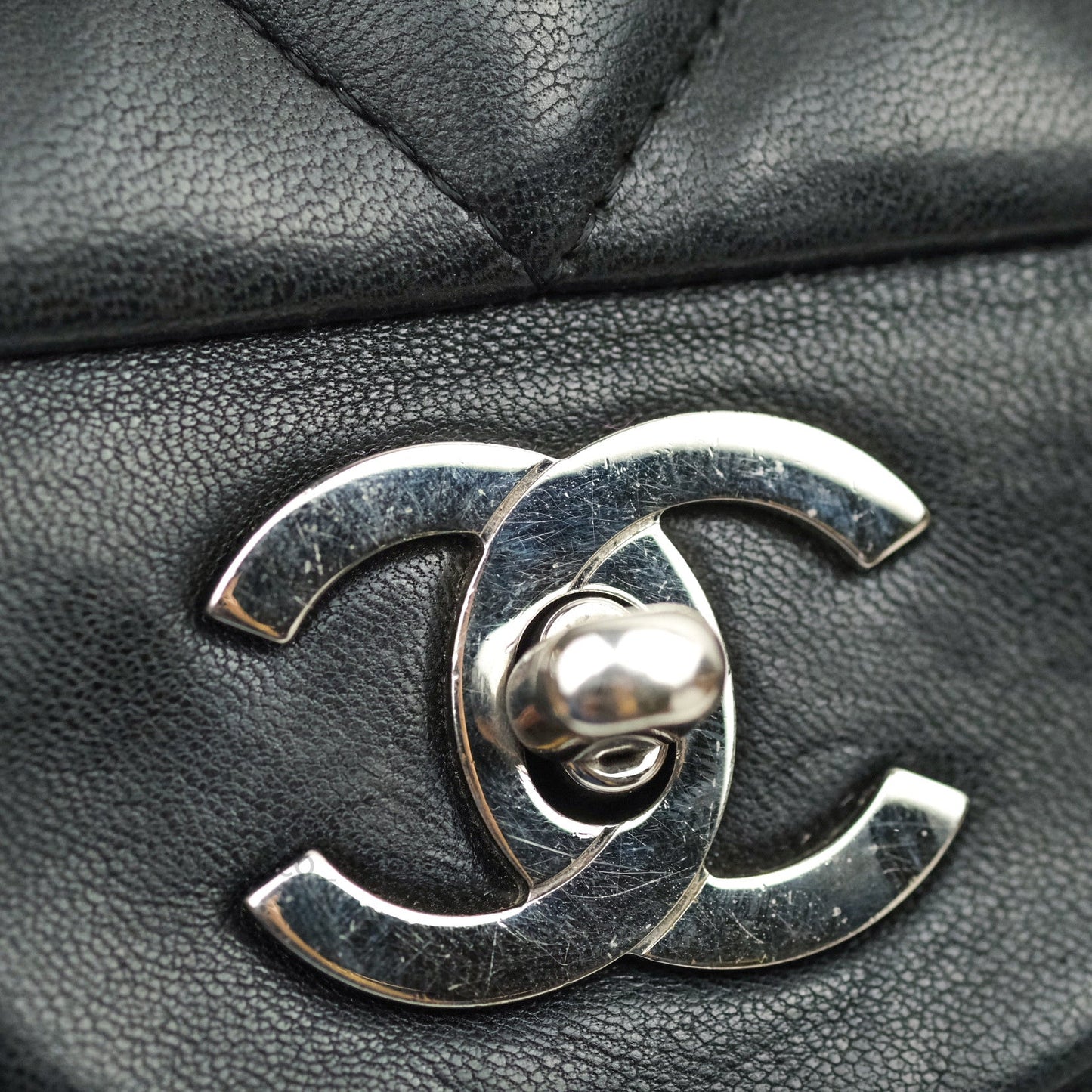 Chanel Jumbo Single Flap Black Lambskin Silver Hardware⁣⁣