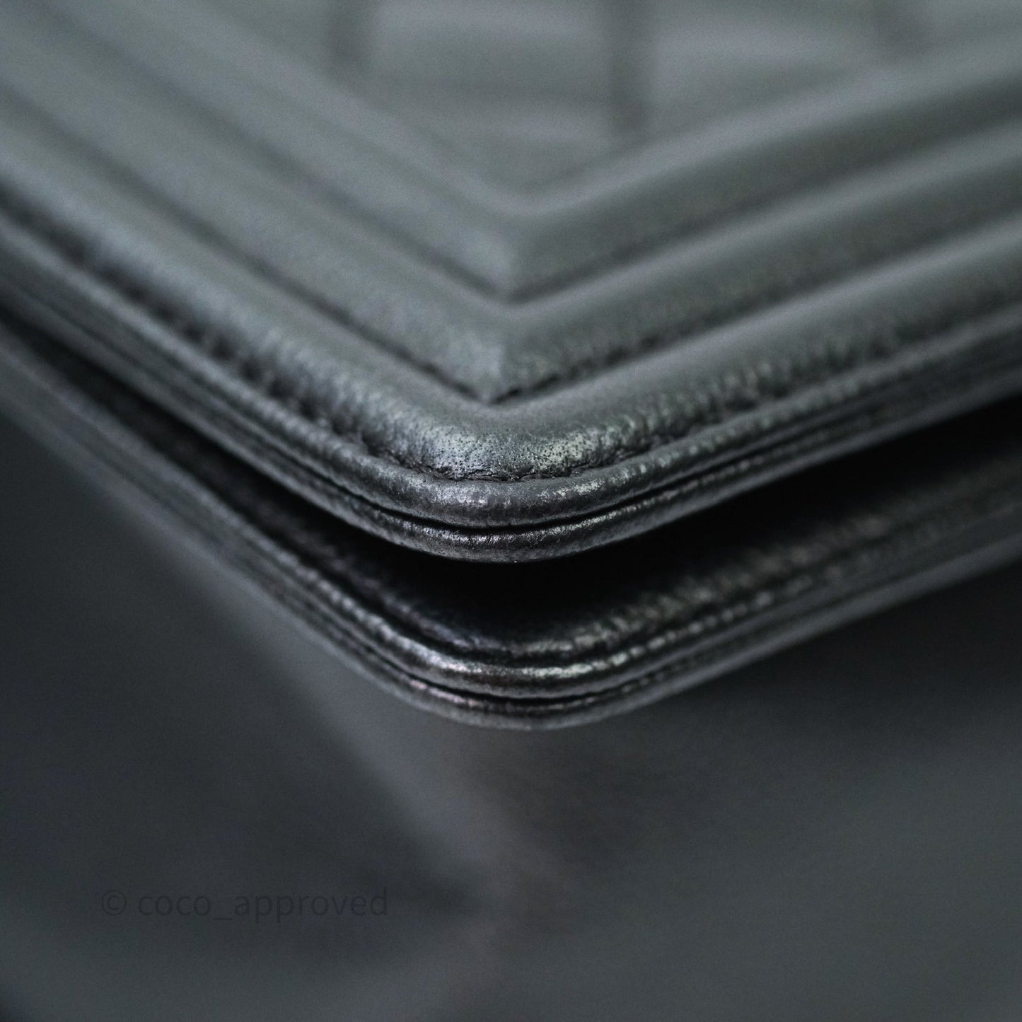 Chanel Quilted Medium Caviar Boy Flap So Black Hardware