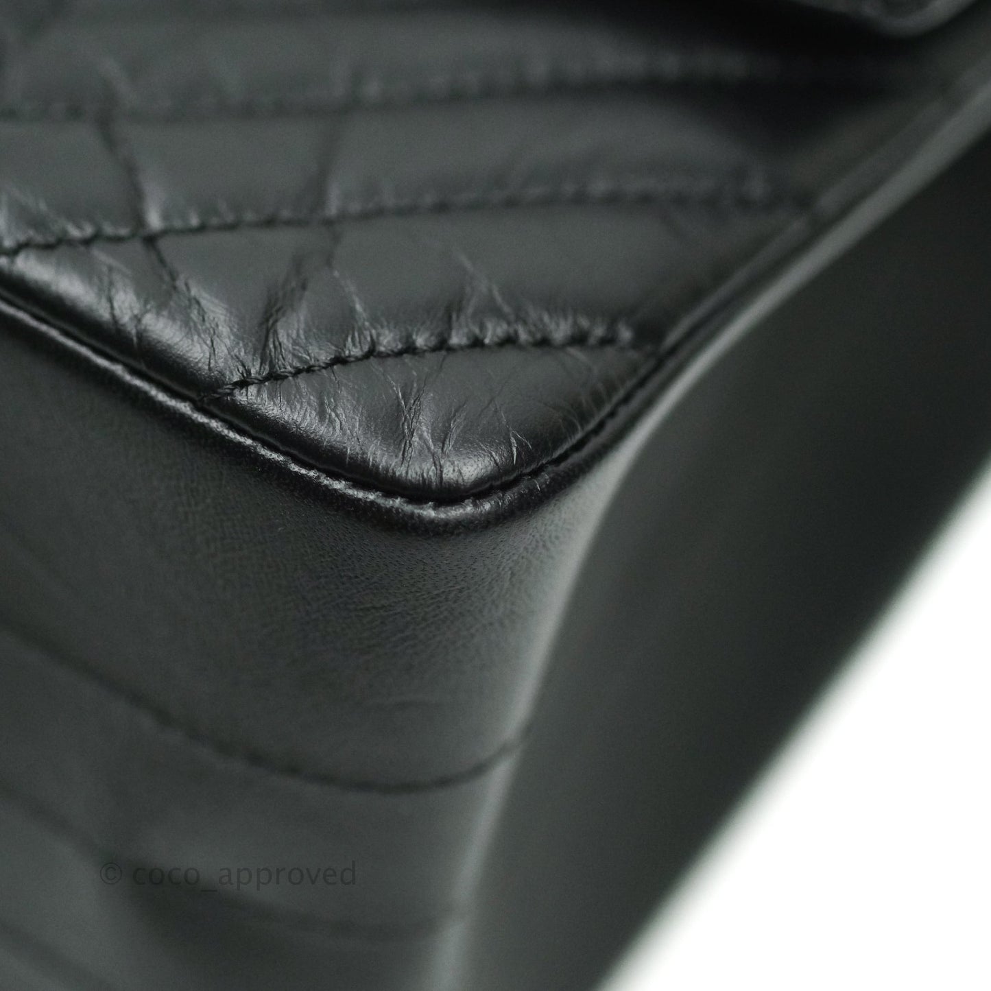 Chanel Reissue Chevron Aged Calfskin So Black Hardware 226