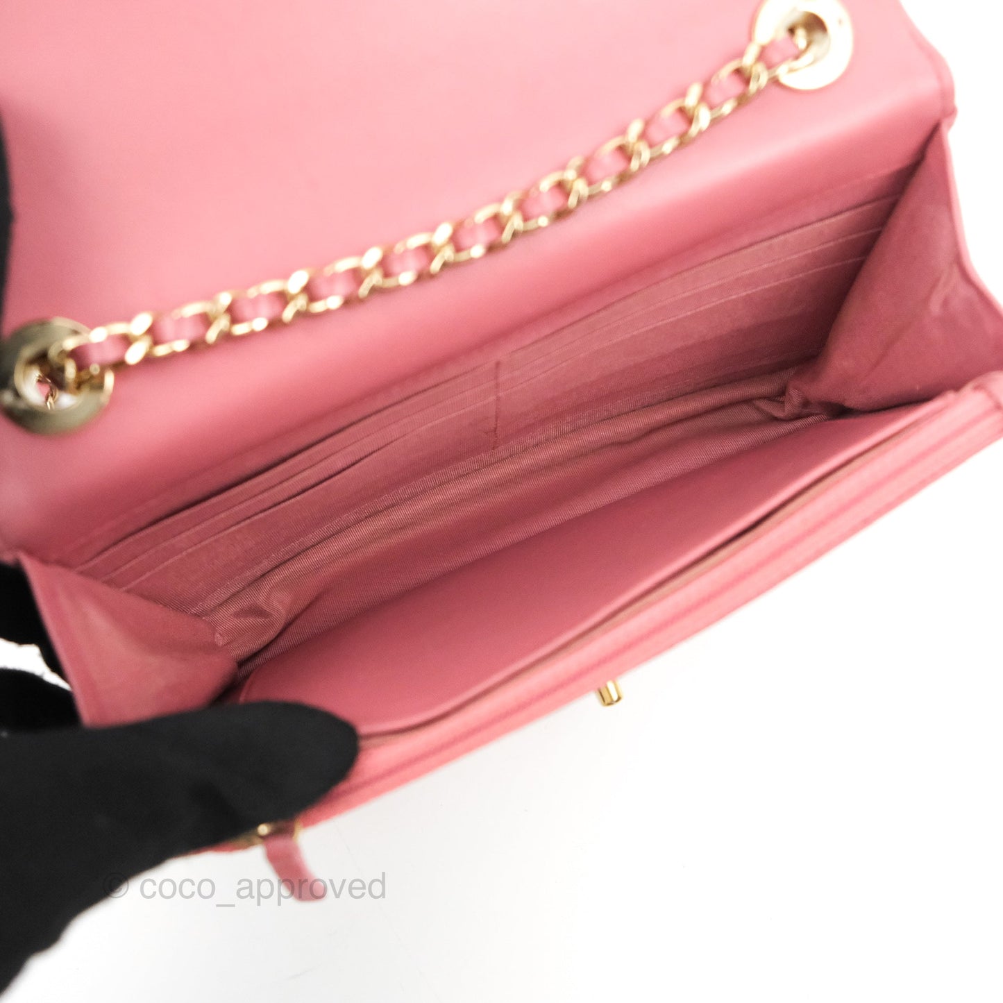 Chanel Trendy CC Chevron WOC Dark Pink Lambskin Gold Hardware