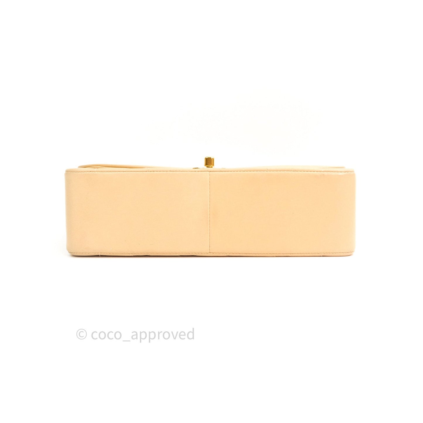 Chanel Diana Quilted Beige Lambskin Medium Vintage 24K Gold Hardware