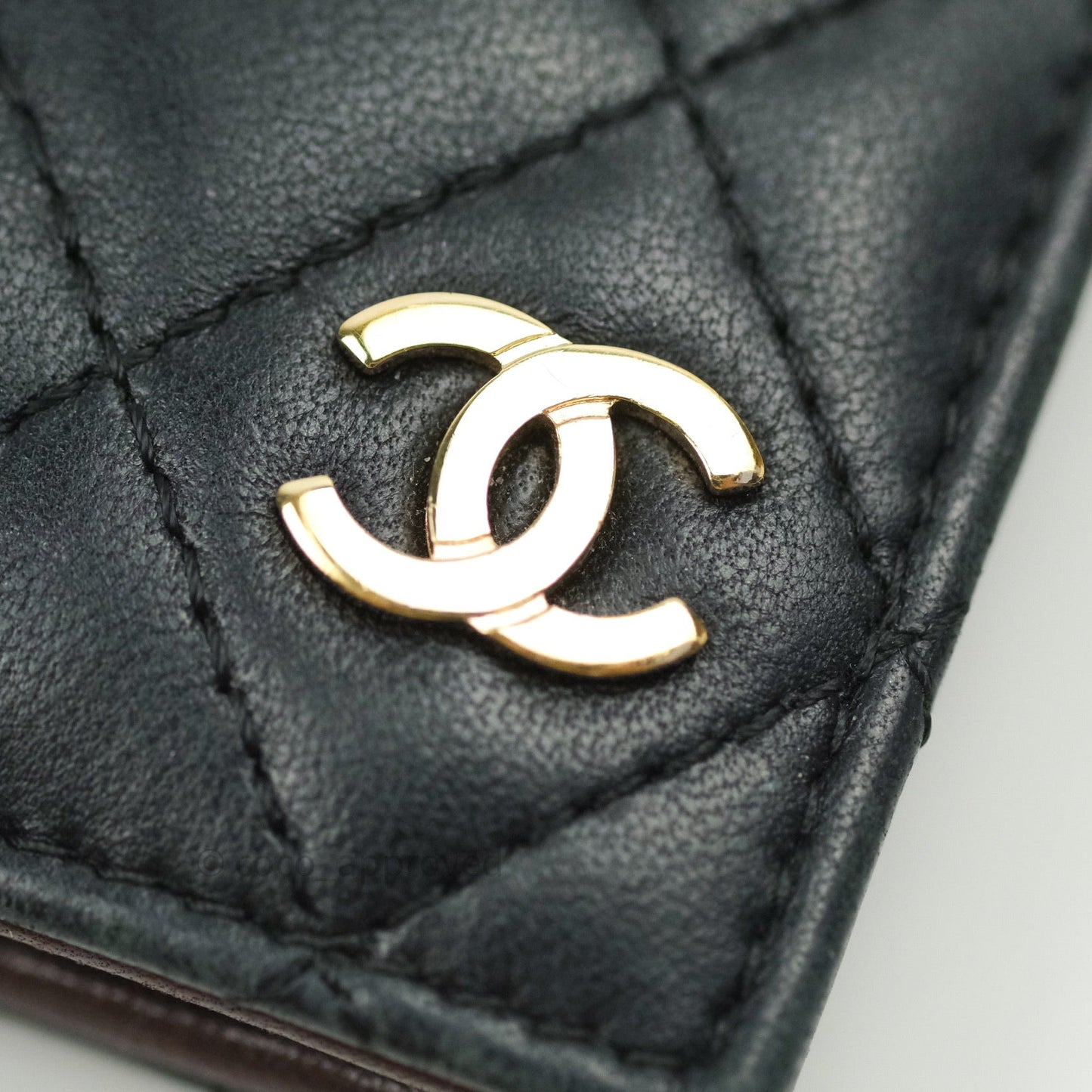 Chanel Black Card Holder Lambskin Gold Hardware
