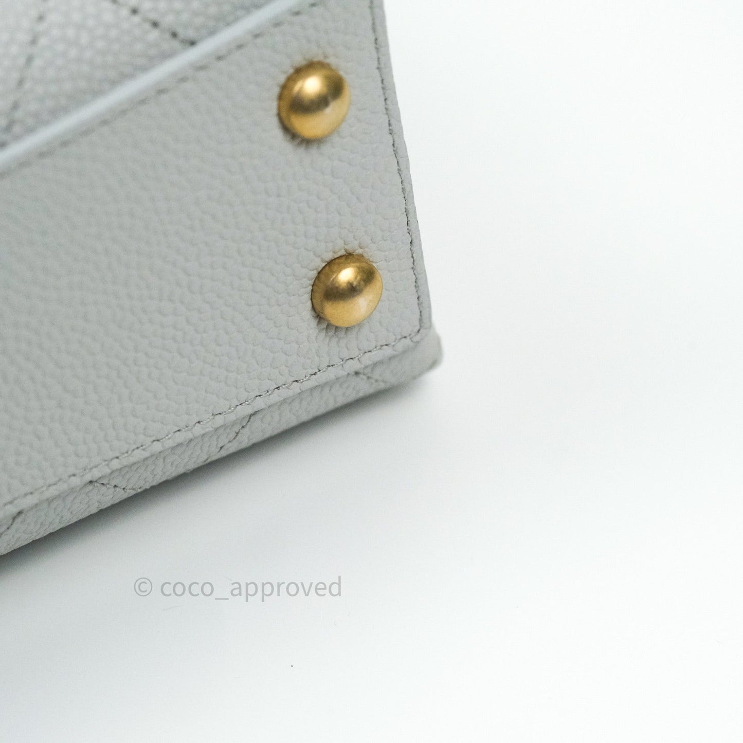 Chanel Chic Affinity Small Grained Calfskin Grey Gold Hardware