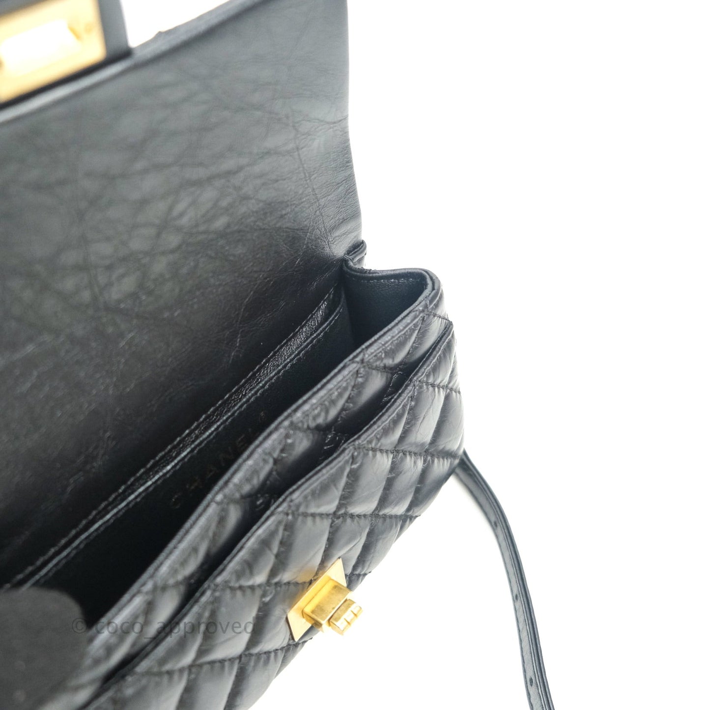 Chanel Reissue 2.55 Aged Calfskin Quilted Chain Waist Bag Black