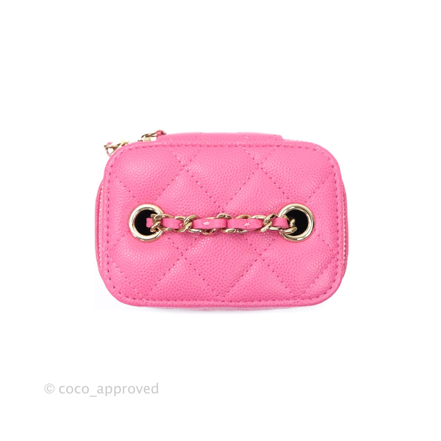 Chanel Mini Vanity Classic With Chain Pink Caviar Gold Hardware