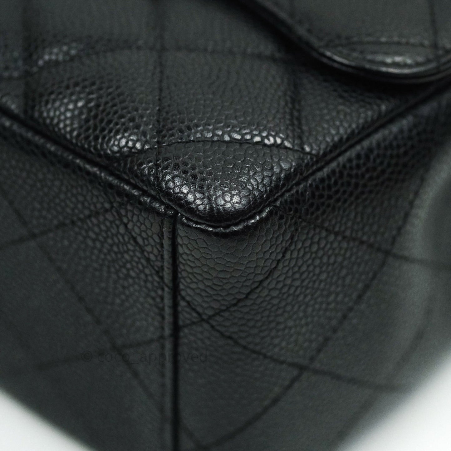 Chanel Classic Maxi Single Flap Quilted Black Caviar Gold Hardware