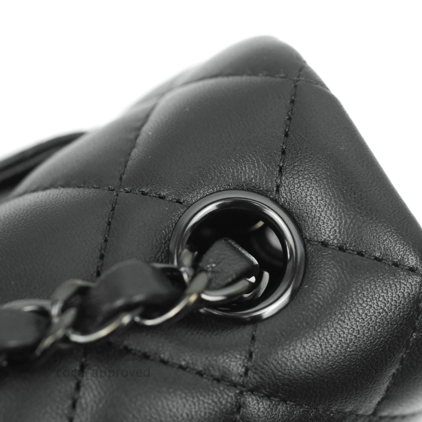 Chanel Quilted Mini Rectangular So Black Lambskin