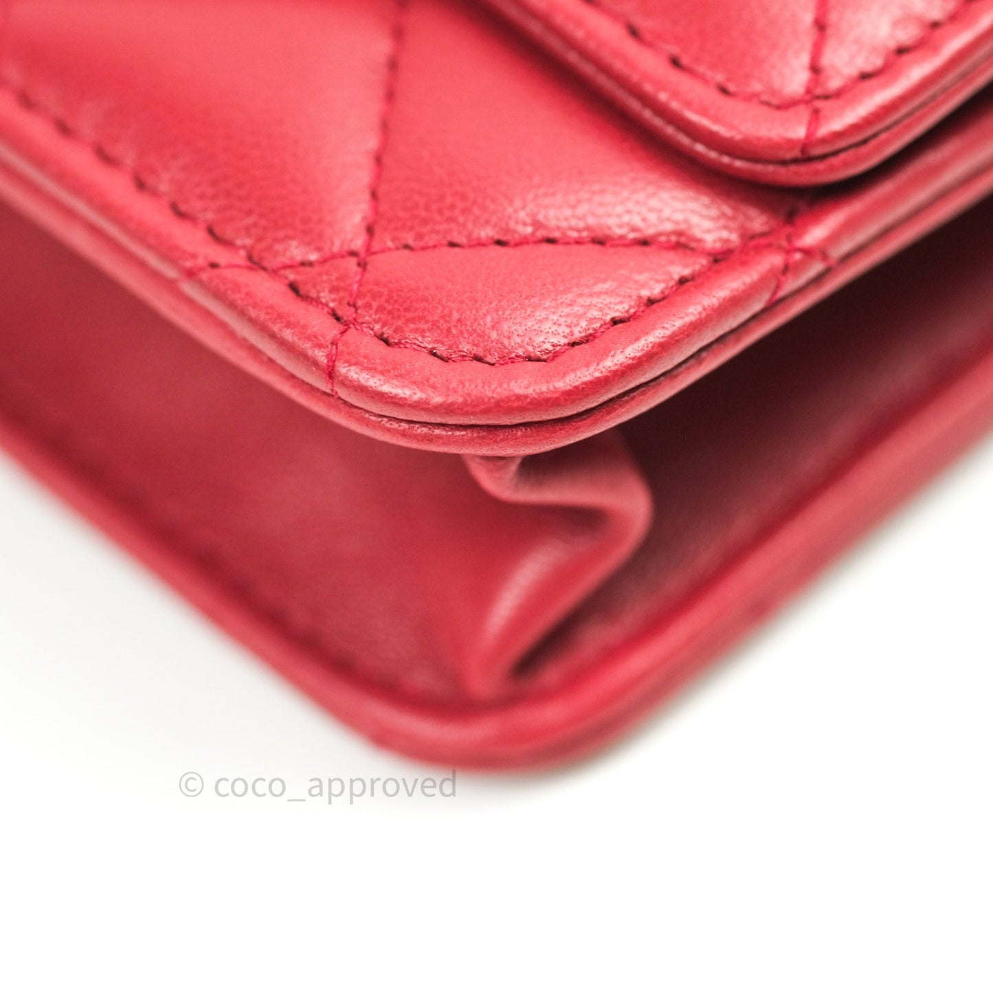 Chanel Trendy CC WOC Wallet on Chain Red Lambskin Gold Hardware