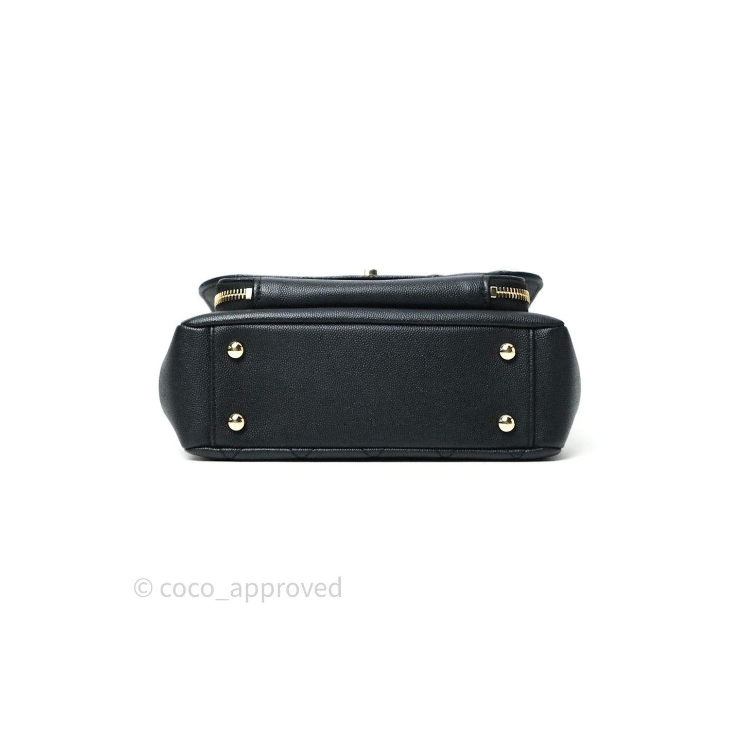 Chanel Quilted Medium Business Affinity Flap Black Caviar Light Gold Hardware