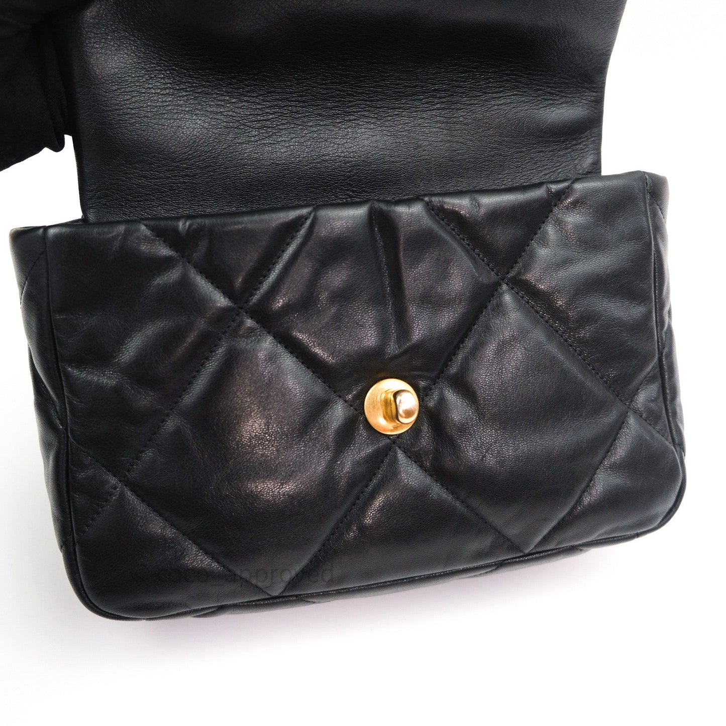 Chanel 19 Small Beige Goatskin Mixed Hardware