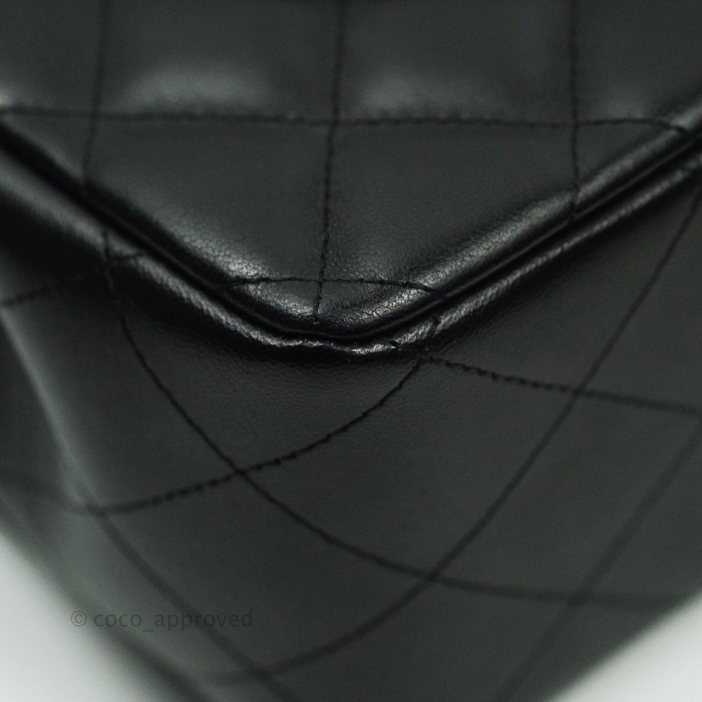 Chanel Classic Jumbo Double Flap Black Lambskin Silver Hardware⁣⁣