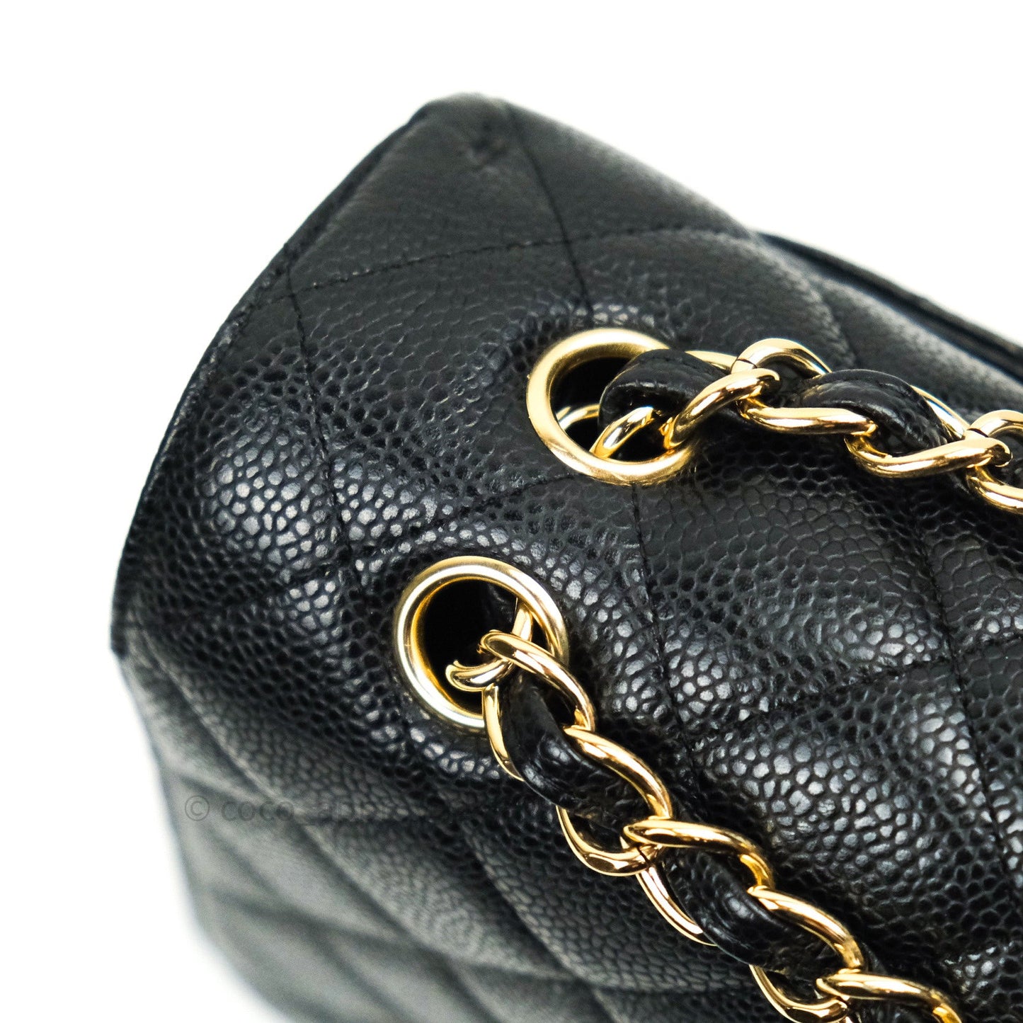 Chanel Classic Maxi Single Flap Quilted Black Caviar Gold Hardware