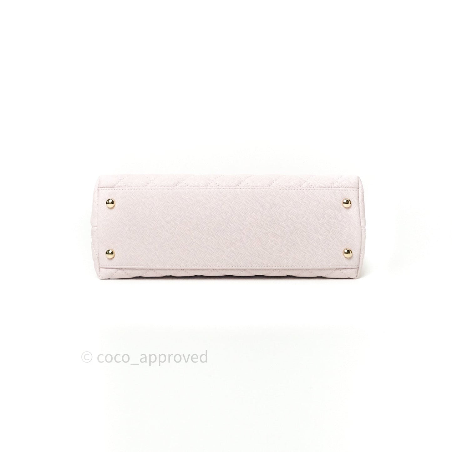 Chanel Small Coco Handle Quilted Lilac Pink Light Gold Hardware