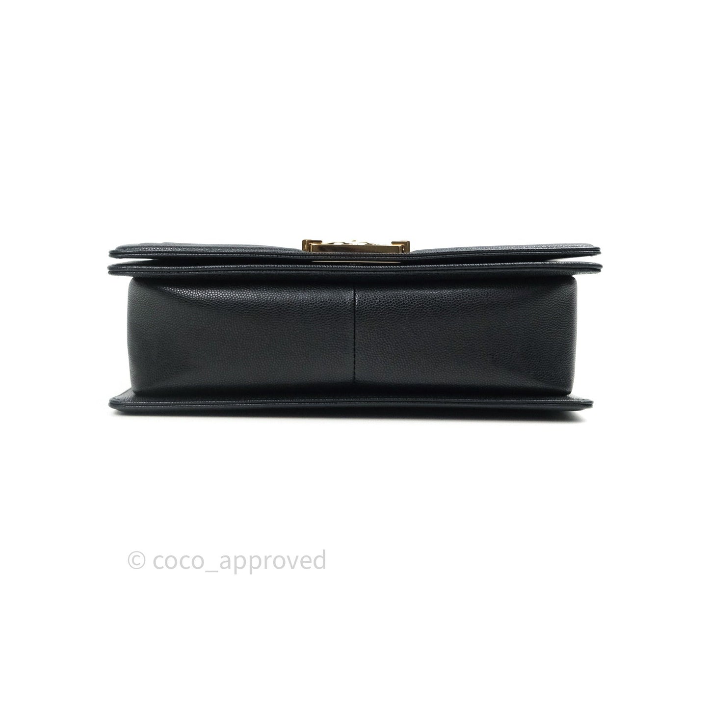 Chanel Quilted Medium Boy Flap Black Caviar Gold Hardware