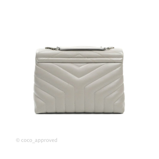 Saint Laurent Loulou Small Bag Light Grey Silver Hardware