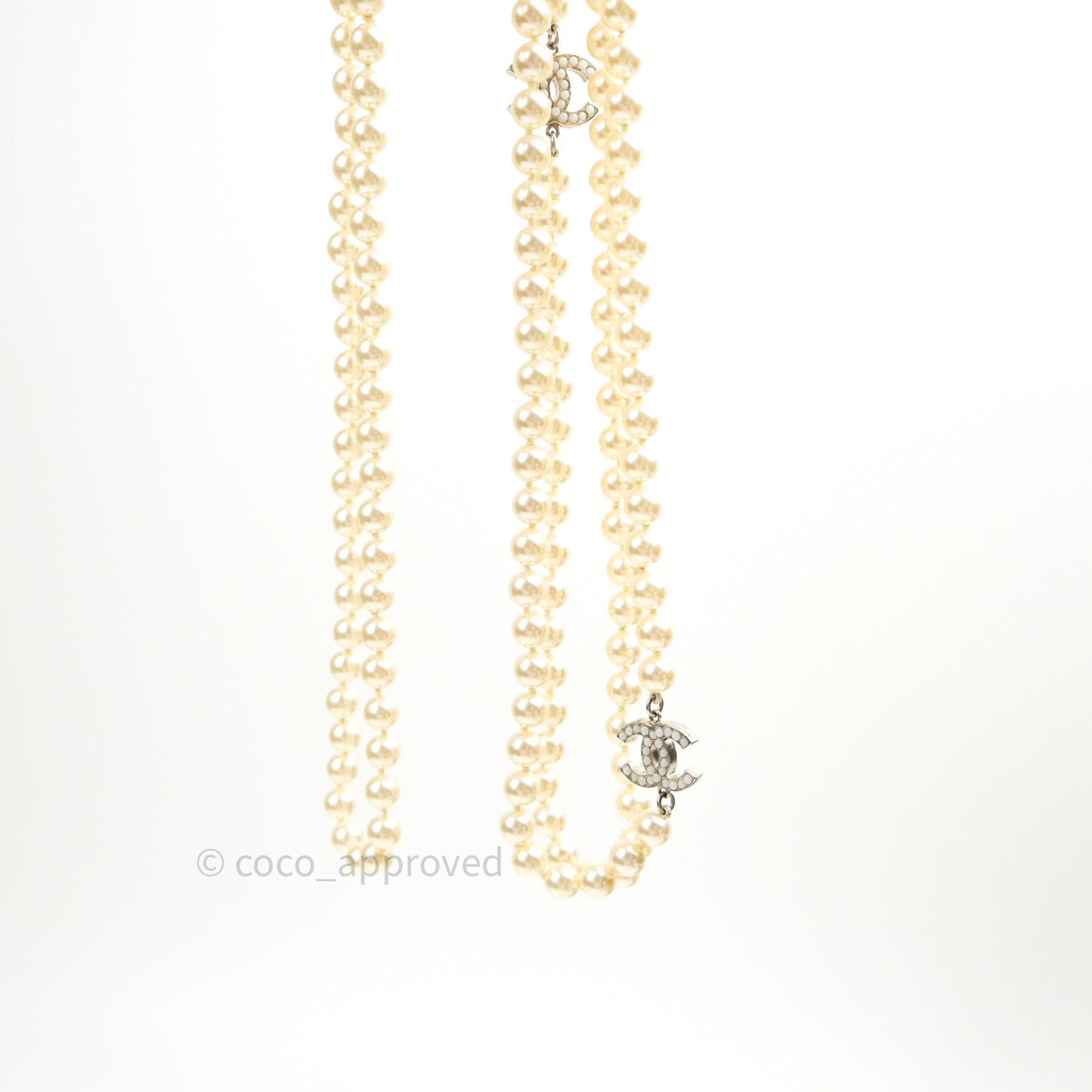 Chanel Long Pearl CC Necklace