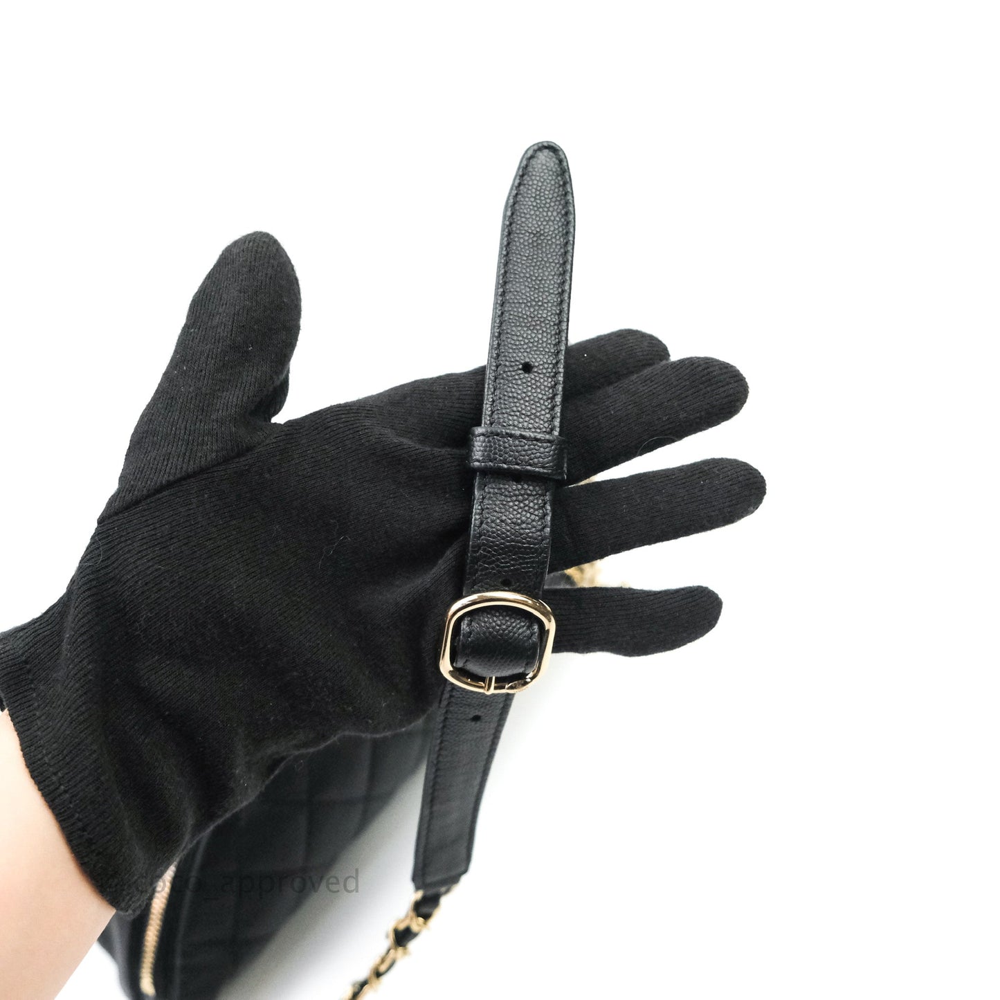 Chanel Quilted Business Affinity Waist Belt Bag Black Caviar Gold Hardware