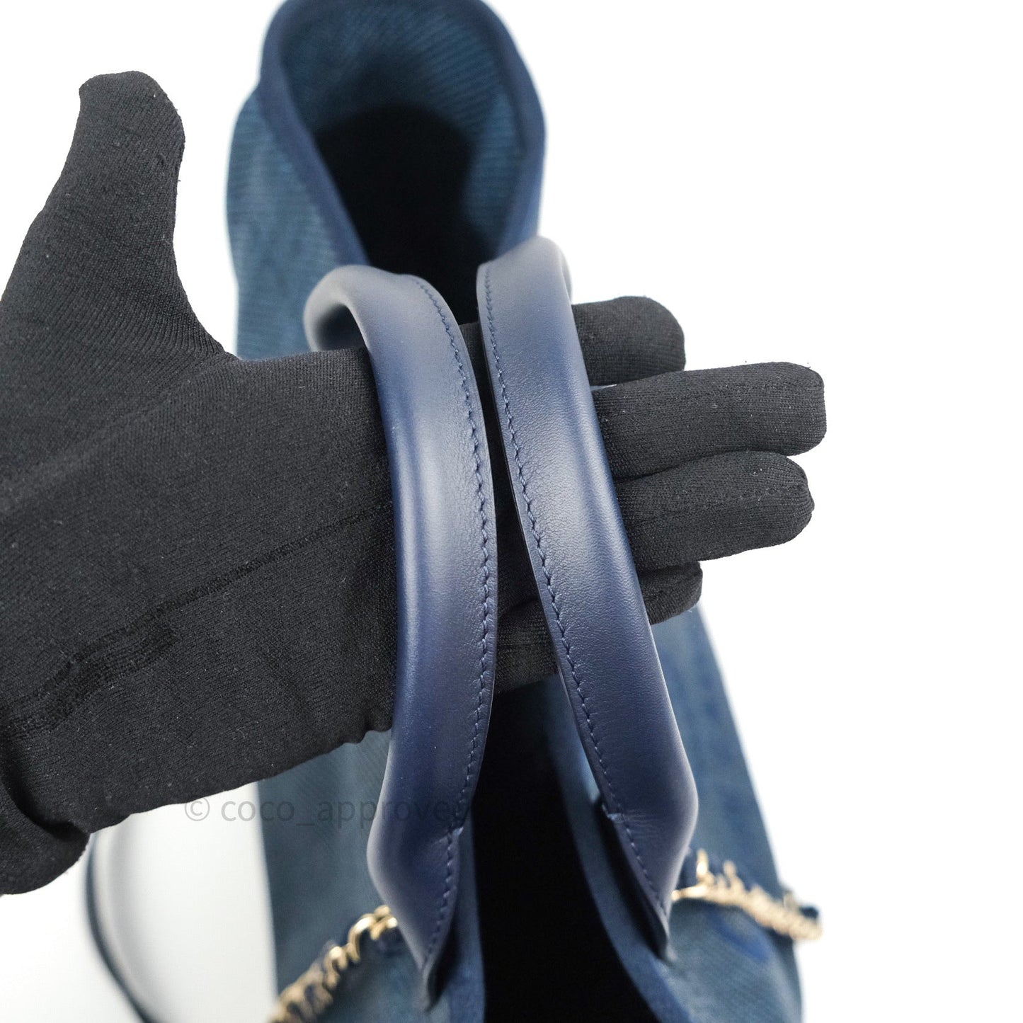 Chanel Canvas Large Deauville Tote Navy Blue 20A