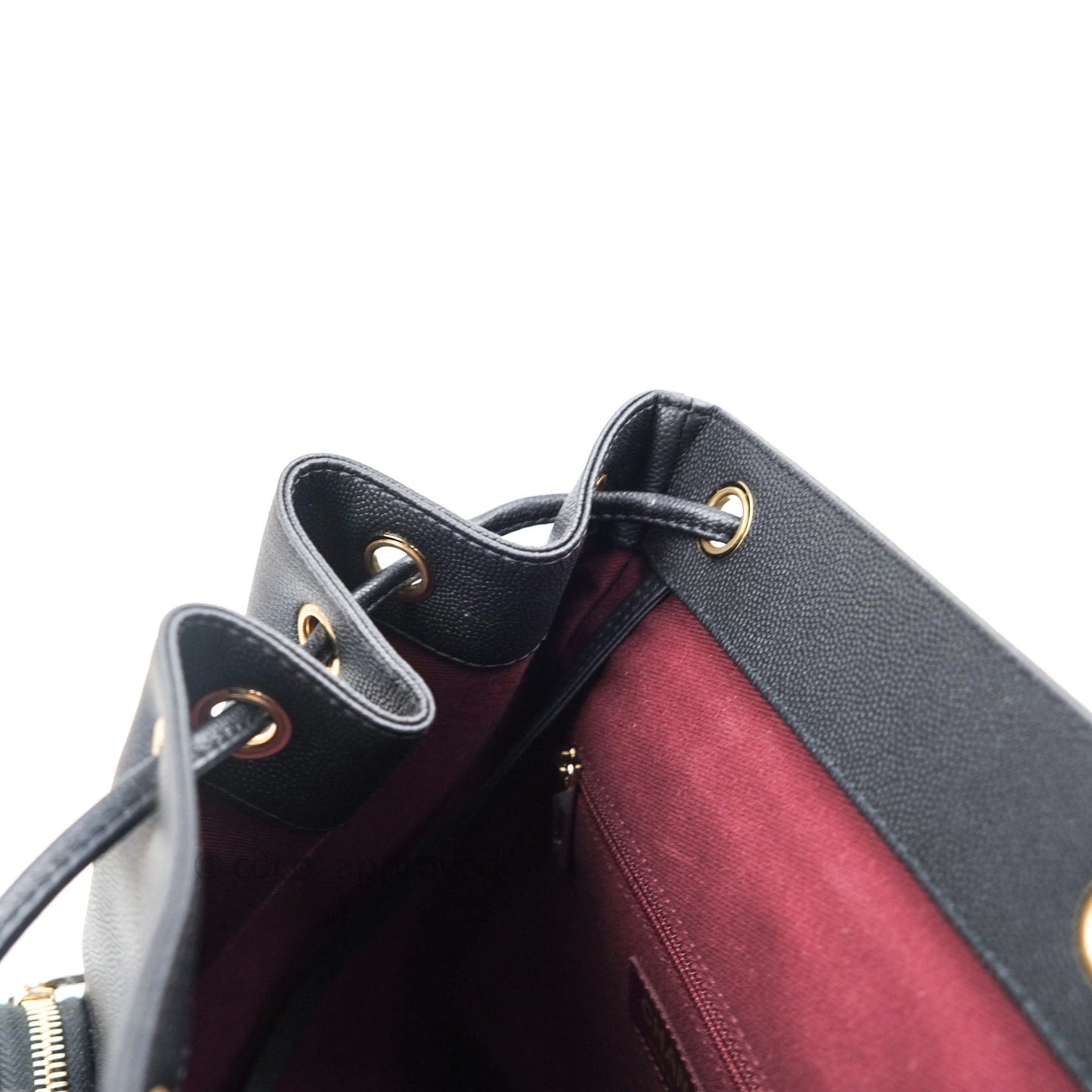 Chanel Quilted Business Affinity Backpack Black Caviar Light Gold Hardware