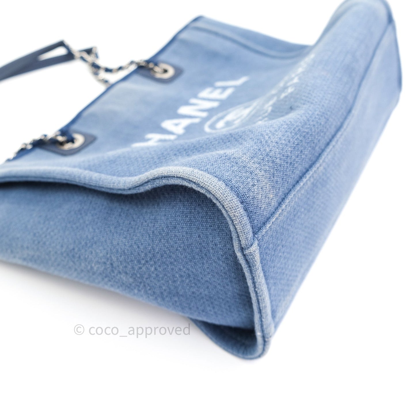 Chanel Canvas Deauville Medium Tote Blue
