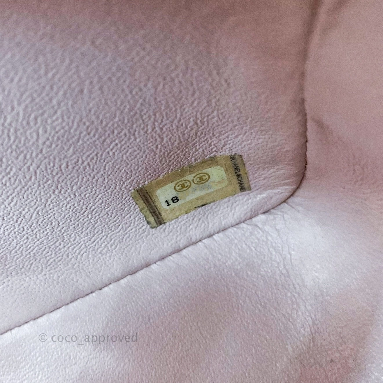 Chanel Mini Square Sakura Pink Caviar Silver Hardware