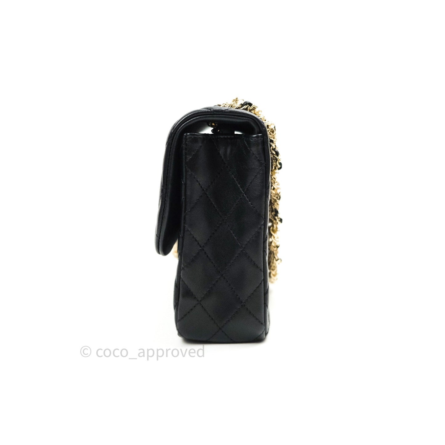 Chanel Quilted Medium Lambskin Westminster Pearl Flap Black